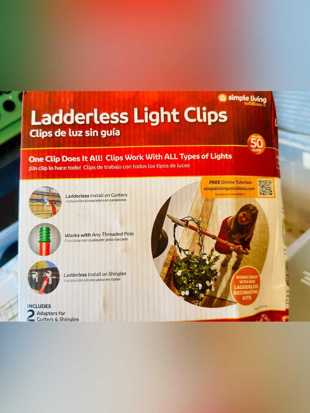 Ladderless Light Clips - Red & White